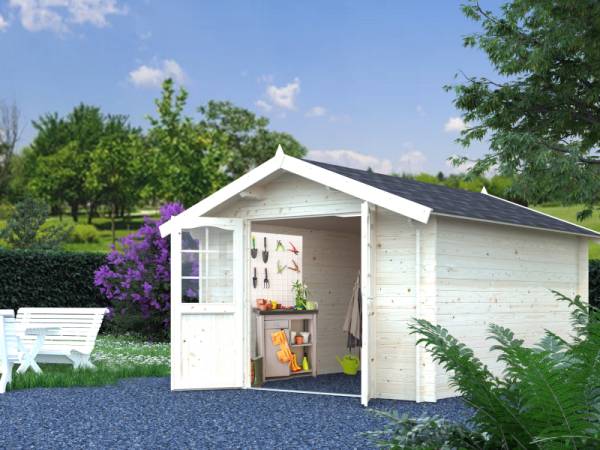 Palmako Blockbohlenhaus Lotta 10 34 mm natur