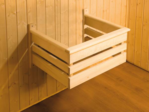 Weka Design-Massivholzsauna Cubilis Eck 3 GTF - inklusive Sauna-Leuchtenset, Lieferung und Montage