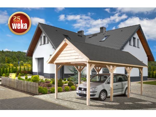 Weka Leimholz-Satteldach-Einzelcarport 614 Gr. 1 Weka Leimholz-Satteldach-Einzelcarport 614 Gr. 1