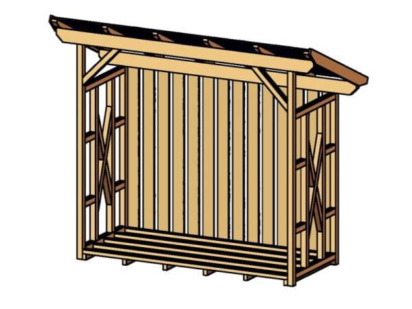 Skan Holz Freistehender Holzunterstand Lars 2