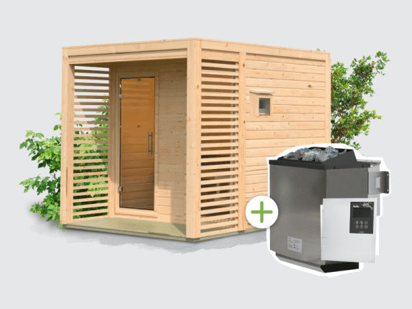 Osb smart choice Saunahaus Patio 2, 38 mm naturbelassen -inkl. 9 kW Bioofen ext. Steuerung-, inkl. Dacheindeckung und Fußboden Osb smart choice Saunahaus Patio 2, 38 mm naturbelassen -inkl. 9 kW Bioofen ext. Steuerung-, inkl. Dacheindeckung und Fußboden