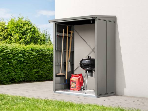 EcoStar Kaminholzregal, ELEGANT-V, TYP1, Grau Aluminum