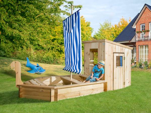 Weka Sandkasten 196 A mit Kajüte, Mast und Segel