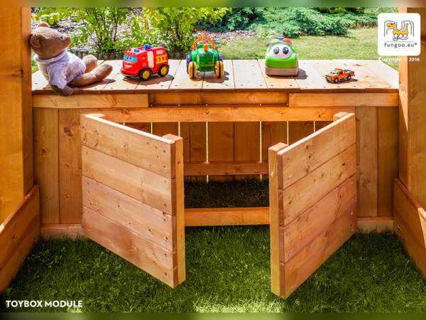 FUNGOO MODULE TOYBOX (große Spielzeugbox) / NADELHOLZ teak impr.