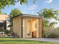 Weka Design-Gartenhaus Pure Garden Amberley 1,5, 19 mm, 235x235 cm, Naturbelassen