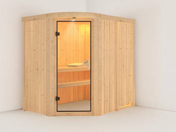 Lavea - Karibu Sauna ohne Ofen - mit Rundbogen - Lavea - Karibu Sauna ohne Ofen - mit Rundbogen -