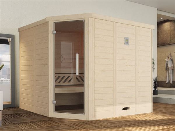 Weka Massivholzsauna Kemi Eck 2 GT Weka Massivholzsauna Kemi Eck 2 GT