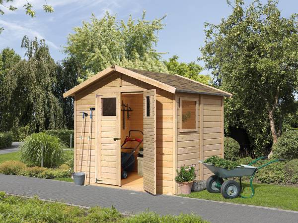 Karibu Gerätehaus Dalin 1 natur 14 mm