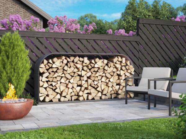 Vitavia Kaminholzregal Ardor 401, flach, granit