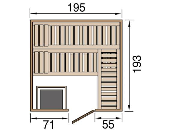 Weka Sauna Kemi Gr.4 inkl. 7,5 kW OS