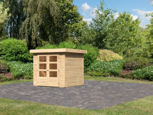 Karibu Gartenhaus Askola 2 natur 19 mm