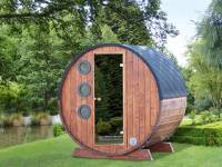 Wolff Finnhaus Saunafass Mini 160 als Bausatz inkl. schwarzen Schindeln