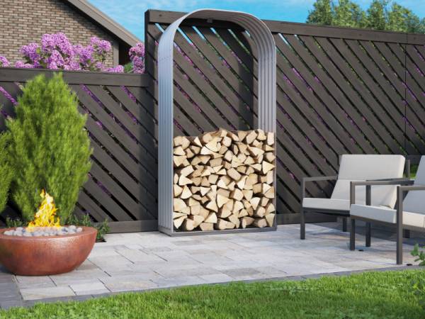 Vitavia Kaminholzregal Ardor 401, hoch, blank