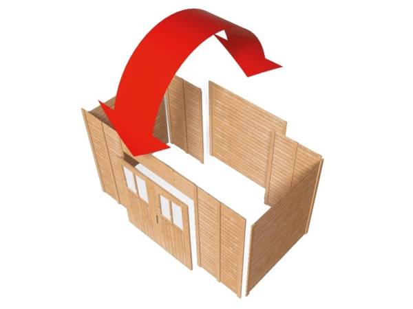 Karibu Geräteraum 1 mit Doppeltür f. Einzelcarport