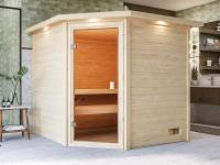 Karibu Sauna Tilda mit Dachkranz 38 mm