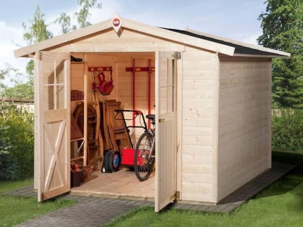 Weka Gartenhaus 316 Größe 4 mit Doppeltür natur Weka Gartenhaus 316 Größe 4 mit Doppeltür natur