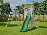 Weka Kinderspielturm Neapel inkl. Rutsche, Kletterwand und Doppelschaukel