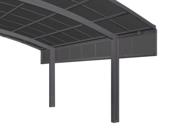 Ximax Carport Zubehör Seitenwand Höhe 100 cm - 2 Module Schwarz