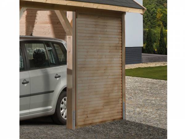 Weka Seitenwand für Leimholz-Carports aus Bohlen in Cubilis-Optik Weka Seitenwand für Leimholz-Carports aus Bohlen in Cubilis-Optik