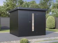 Wolff Finnhaus Metallgartenhaus Hakon 2424, Anthrazit, 1 flg