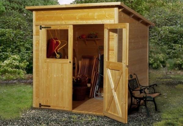 Weka Gartenhaus 325 Größe 1 Eiche hell lasiert Weka Gartenhaus 325 Größe 1 Eiche hell lasiert