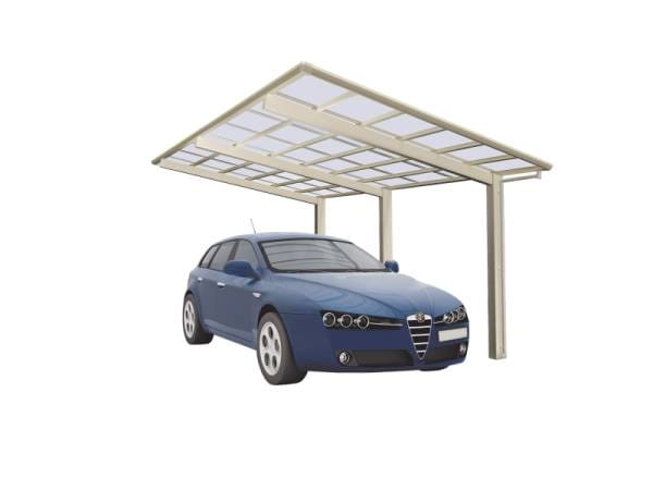 Ximax Aluminium Carport Linea Typ 110 Standart Edelstahl-Look