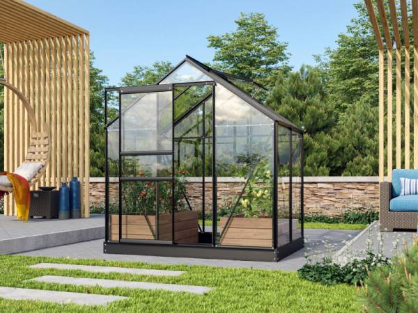 Vitavia Gewächshaus Venus 2500 ESG 3 mm Schwarz