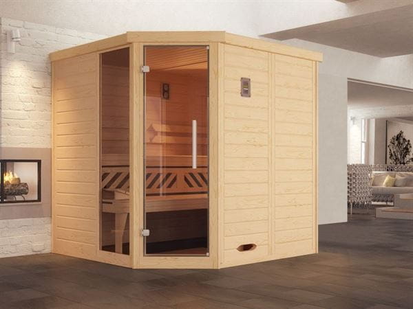 Weka Massivholzsauna Kemi Eck 1 GTF Weka Massivholzsauna Kemi Eck 1 GTF
