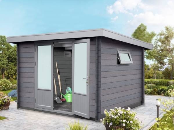 Wolff Finnhaus WPC-Haus Trend C grau