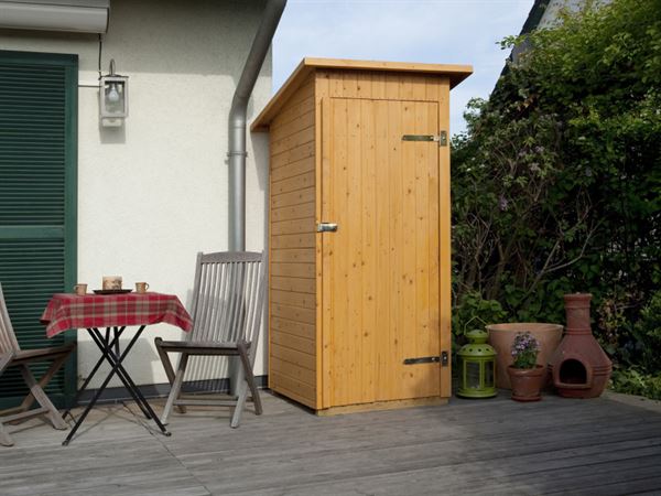 Weka Terrassenschrank mit Flachdach und Einzeltür Weka Terrassenschrank mit Flachdach und Einzeltür