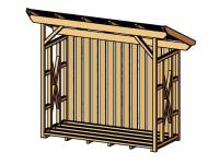 Skan Holz Freistehender Holzunterstand Lars 2