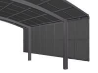 Ximax Carport Zubehör Seitenwand Höhe 150 cm - 2 Module Schwarz