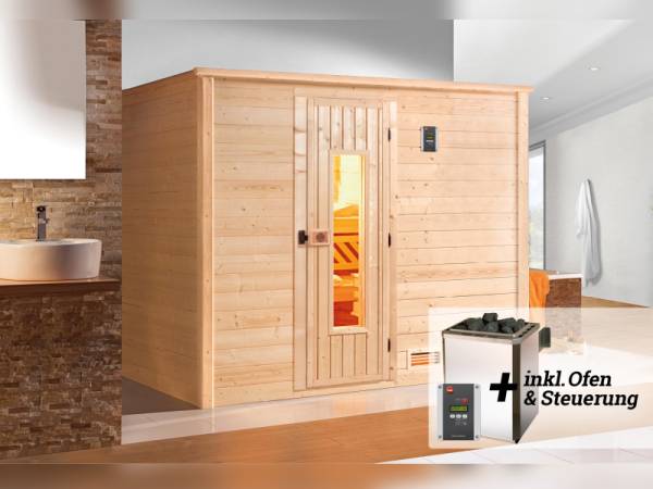Weka Sauna Bergen Gr. 3 inkl. 7,5 kW OS