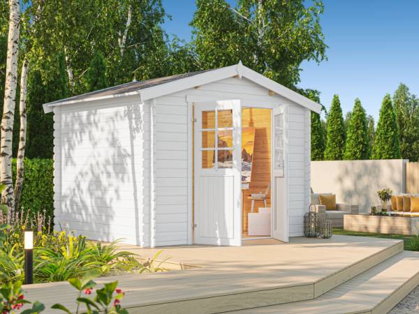Weka Gartenhaus Fürth Gr. 1, Weiß lasiert