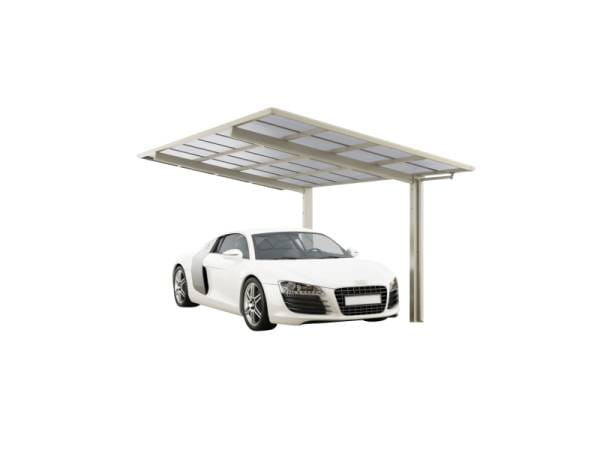 Ximax Aluminium Carport Linea Typ 80 Sonderbreite XS Edelstahl-Look
