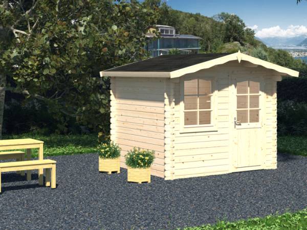Palmako Blockbohlenhaus Emma 4,6 28 mm natur