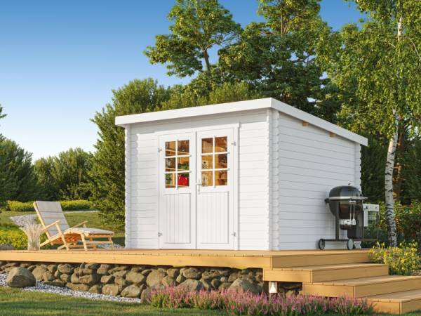 Weka Gartenhaus Fürth Gr. 2, Weiß lasiert