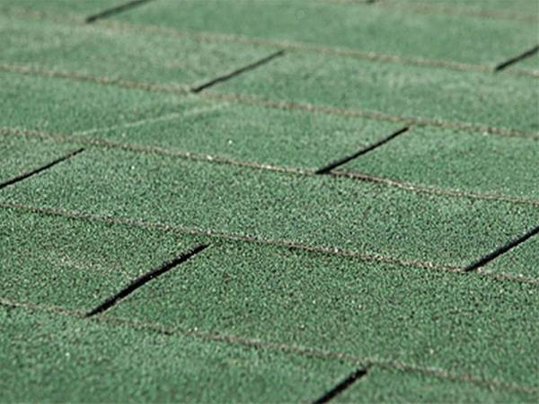 Bitumen-Dachschindeln Rechteck vintage grün