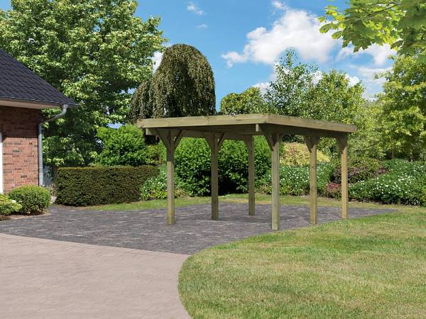 Karibu Carport Classic Einzel 1 ohne Einfahrtsbogen kdi