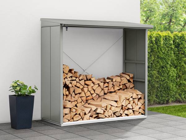 EcoStar Kaminholzregal ,ELEGANT-V,TYP2, Grau Aluminum