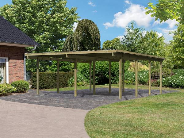 Karibu Doppelcarport ECO 2 Variante A kdi