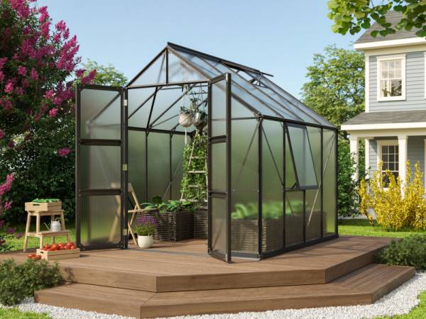 Vitavia Gewächshaus Olymp 6700 HKP 6 mm Schwarz