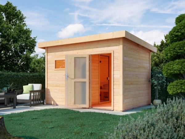 Wolff Saunahaus Melina 40 A Pultdach-Sauna