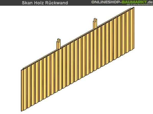 Skan Holz Rückwand für Carport 550 x 180 cm Deckelschalung