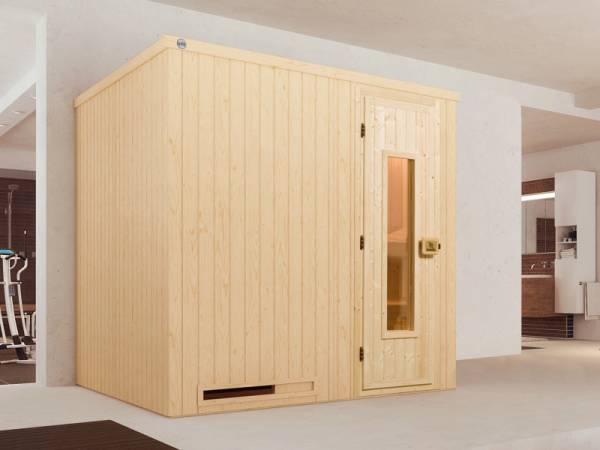 Weka Sauna Halmstad Gr.1 inkl. 4,5 kW Bioofen (BioS), mit digitaler Steuerung Weka Sauna Halmstad Gr.1 inkl. 4,5 kW Bioofen (BioS), mit digitaler Steuerung