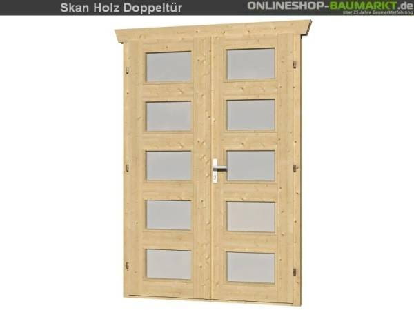 Skan Holz Doppeltür Milchglas 28 mm