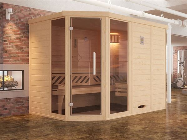 Weka Massivholzsauna Kemi Eck 2 GTF inkl. Zubehör Weka Massivholzsauna Kemi Eck 2 GTF inkl. Zubehör