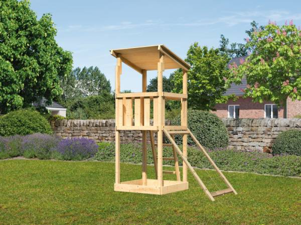 Karibu Spielturm Anna + Netzrampe
