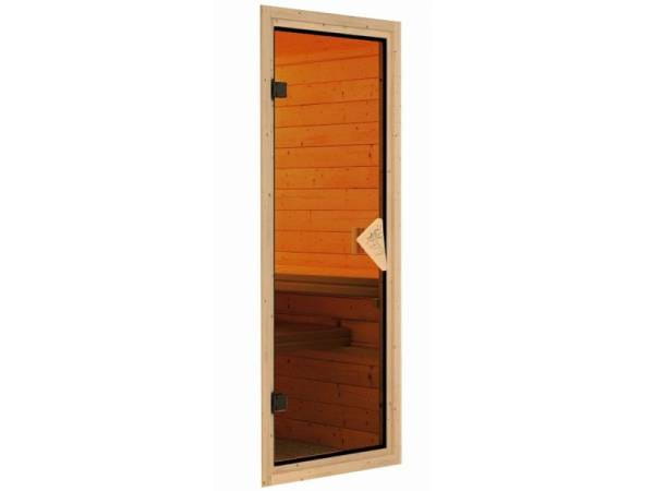 Karibu Saunatür Classic bronziert für 68 mm Wandstärke