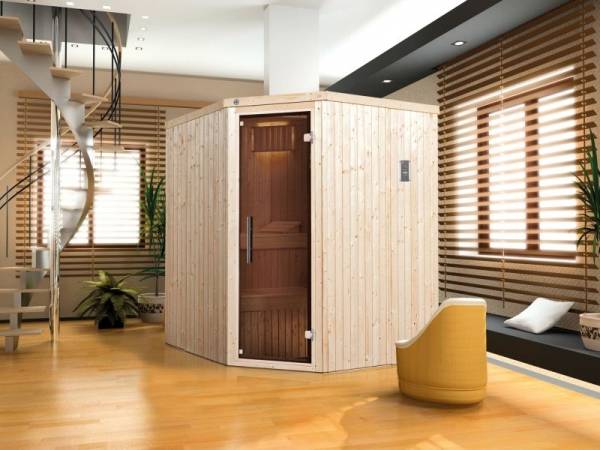 Weka Sauna Kiruna Gr. 2 mit Glastür- 4,5 kW Bio-Ofen ext. Strg Weka Sauna Kiruna Gr. 2 mit Glastür- 4,5 kW Bio-Ofen ext. Strg